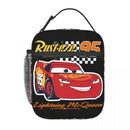 Ljojo Lightning Mcqueen Insulated Lunch Bag for School, Bento Box Cooler