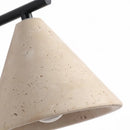 Ljojo LED Wall Lamp Switch Bedroom Yellow Travertine Stone Black Iron Zen Light