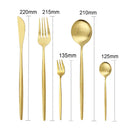 Ljojo Matte Gold Stainless Steel Cutlery Set 40Pcs