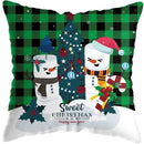 Cute Santa Claus Snowman Print Pillowcase for Ljojo Christmas Party Decor