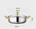 Ljojo 410 Stainless Steel Non-stick Soup Pot with Lid