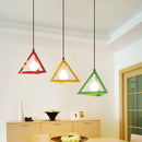 Iron Triangle Pendant Lamp by Ljojo: Modern Wrought Metal Chandelier for Kitchen & Restaurant