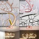 Nordic Rose Gold Firefly Chandelier Pendant Lamp for Living Room by Ljojo