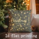 Ljojo Merry Christmas Patterned Pillowcases for Sofa Bedroom Car - Rectangular Cushion Cover