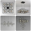 Modern Minimalist LED Pendant Light Fixture Glass Chandelier Kitchen Dining Room Designer Home Decor - Ljojo