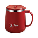 Ljojo 480ml Stainless Steel Insulated Coffee Mug Large Capacity Drinking Cup