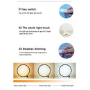 Ljojo 25CM LED Table Lamp Black/White Dimmable Desk Lamp For Bedroom Living Room