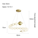 Ljojo Luxury Gold LED Pendant Chandelier for Dining Room & Bedroom