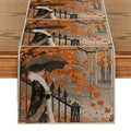 Autumn Maple Leaf Table Runner by Ljojo: Retro Home Dining Decor