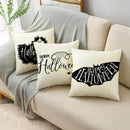 Black White Happy Halloween Trick Or Treat Pillowcase for Ljojo Décor
