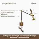 Nordic Robotic Arm Bedroom Metal LED Wall Lamp Medieval Vintage Industrial by Ljojo