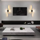 Ljojo LED Double Curve Wall Sconces Remote Control Bedside Lamp