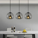 Nordic Glass Pendant Light for Living Room | Ljojo Smoke Gray Chandelier for Kitchen Island
