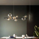 Ljojo Metal Glass Bubble Chandelier Modern Lighting Fixture Dining Room Kitchen Home Decor