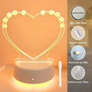 Heart LED Night Light Message Board USB Powered Warm Lamp Bedroom Decoration by Ljojo