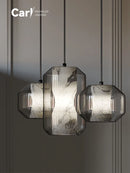 Modern Minimalist Glass Chandelier Creative Indoor Ceiling Lamp by Ljojo