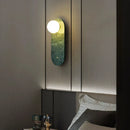 Ljojo Luxury Glass Sconce Wall Lamp | Marble Decoration for Bedroom Living Room