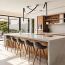 Italian Minimalist LED Chandelier Lighting for Living Room Stairwell by Ljojo