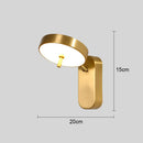 Ljojo Minimalist Brushed Gold Nordic Wall Lamp - Bedroom Bedside Lighting