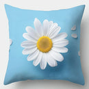 Ljojo 4pcs Set Sofa Pillow Cover Dwarf Floral 17.7"x17.7" Single-Sided Print Home Decor