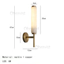 Ljojo Marble LED Wall Lights, Copper Finish, Ideal for Foyer, TV Background, Bathroom & Bedroom