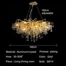 Ljojo Luxury Crystal Pendant Chandelier for Living Room Dining Bedroom