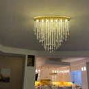 Ljojo LED Crystal Chandelier, Luxury Oval Design for Dining, Living, Restaurant, Shop
