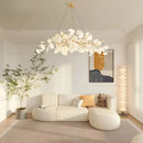 Scandinavian Ginko Leaf Chandelier Light for Living Room | Ljojo