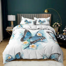 Butterfly Bedding Set - Blue Purple Butterflies Comforter Cover - Ljojo Brand