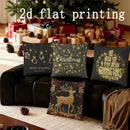 Ljojo Merry Christmas Patterned Pillowcases for Sofa Bedroom Car - Rectangular Cushion Cover