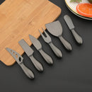 Ljojo Matte Silver Stainless Steel Cutlery Set - 6Pcs Butter Cheese Slicer Cutter