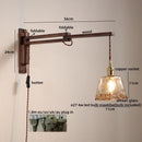 Ljojo LED Wood Glass Wall Lamp Modern Nordic Style for Home Decor
