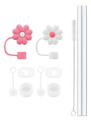 Ljojo 11Pcs Cup Accessories Set: Silicone Straw Stopper, Reusable Straw, Cleaning Brush - 40oz 30oz