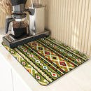 Ethnic Absorbent Draining Mat by Ljojo: Quick Dry Kitchen & Bathroom Mat