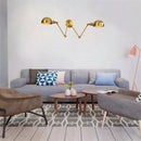 Gold Plated Iron Adjustable Wall Sconces for Home Decor by Ljojo