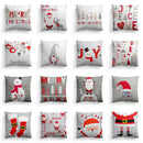 Ljojo Merry Christmas Santa Square Cushion Cover for Sofa and Home