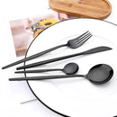 Ljojo 24-Piece Stainless Steel Cutlery Set - Complete Dinnerware Tableware Set
