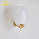 French Design Brass Ginkgo Wall Lamp LED G9 by Ljojo - Luxury Medieval Wabi-sabi Zen Art