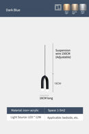 Italy Minimalist LED U-shaped Rainbow Chandelier by Ljojo - Stylish Ceiling Pendant Light