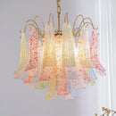 Luxury Colorful Glass E14 Pendant Lights Retro Art Chandeliers by Ljojo