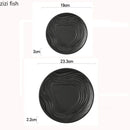 Ljojo Matte Ceramic Ripple Plate - Specialty Tableware for Snacks, Sushi, and Desserts