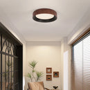Nordic LED Ceiling Light Circular Walnut Wood Grain Aisle Light by Ljojo