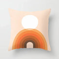 Ljojo Minimal Line Abstract Sun Pattern Plush Pillow Case