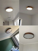 Ceiling Lamps Japanese Creative Walnut Bedroom Lamp Modern Round Lamp by Ljojo