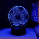 Boys' Football 3D Illusion Night Light - Children's Room Decoration Ljojo