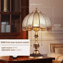 Ljojo Luxury Glass Copper LED Table Lamp for Home Living Room