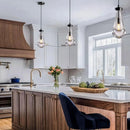 Ljojo Luxury Crystal Raindrop Pendant Light Kitchen Island Brushed Nickel Lighting