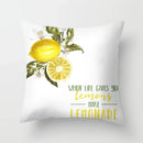 Lemon Pattern Summer Cushion Cover Throw Pillow for Sofa Decoration by Ljojo
