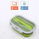 Ljojo Silicone Lunch Box Spoon Portable Bento Container 900ml