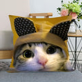 Cute Cat Print Pillowcase by Ljojo - Perfect for Home, Car, and Sofa